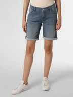 Spodenki damskie - MAC Damskie spodenki jeansowe Kobiety Bawełna niebieski jednolity, 38-09 - miniaturka - grafika 1