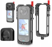 Akcesoria do kamer sportowych - Frame Mount Uchwyt Obudowa Ramka 2x Iso Na Gopro + Dekielek Do Insta360 X5 / Pu759b - miniaturka - grafika 1