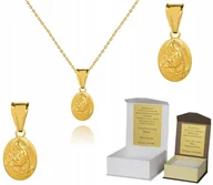 Biżuteria dla dzieci - 925 ZŁOTY ŁAŃCUSZEK MEDALIK 45 CM DEDYKACJA A4M34 - miniaturka - grafika 1