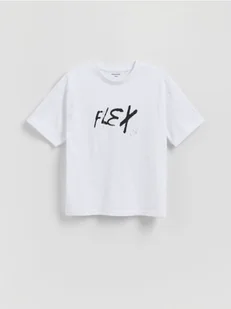 Reserved - Bawełniany t-shirt z napisem - złamana biel - Koszulki dla chłopców - miniaturka - grafika 1