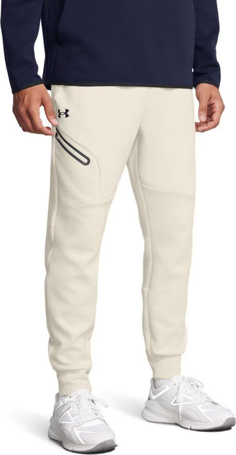 Under Armour Męskie spodnie Under Armour treningowe UA Unstoppable Flc Jgr Eu - beżowe XXL