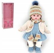 Lalki dla dziewczynek - Adar Lalka dziewczynka zima z dziękiem 40 cm w pudełku 526280 - miniaturka - grafika 1