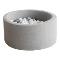 Suche baseny - Suchy basen z kulkami 40x90 Boucle szary + 250 piłek- DOWOLNY MIX - miniaturka - grafika 1