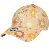 Czapki i chusty sportowe męskie - New Era 9FORTY New York Yankees Floral All Over Print Cap 60435003, Kobieta, Czapka z daszkiem, Pomarańczowy - miniaturka - grafika 1