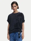 Koszulki i topy damskie - Desigual T-Shirt Donald 25SWTKAH Szary Loose Fit - miniaturka - grafika 1
