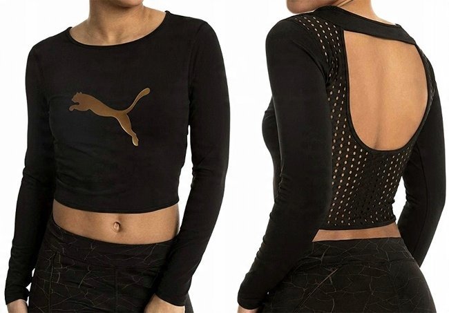 KOSZULKA DAMSKA PUMA LUX CROP 517080-01 ROZMIAR L