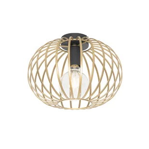 QAZQA Designerska lampa sufitowa złota 30 cm - Johanna - Oprawy, klosze i abażury - miniaturka - grafika 1