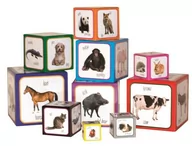 Zabawki interaktywne dla dzieci - Piramida Zabaw Zwierzęta Wieża Edukacyjna 80 cm - miniaturka - grafika 1