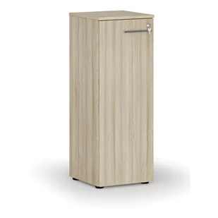 Szafa biurowa niska z drzwiami PRIMO WOOD, 1087 x 400 x 420 mm, dąb naturalny - Szafy biurowe - miniaturka - grafika 1