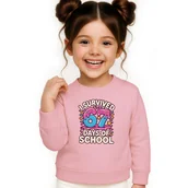 Bluzy dla dziewczynek - BLUZA DZIECIĘCA 67 SIX SEVEN SZKOŁA DLA CHŁOPCA DZIEWCZYNKI 146-152 - miniaturka - grafika 1