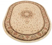 Dywany - Kremowy owalny dywan w stylu P6-S84 - miniaturka - grafika 1