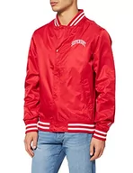 Kurtki męskie - Superdry Męska kurtka Classic Varsity Baseball JKT, Risk Red, M - miniaturka - grafika 1
