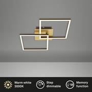 Lampy sufitowe - Lampa sufitowa LED Frame, złota, ściemniana 2-pkt. - miniaturka - grafika 1