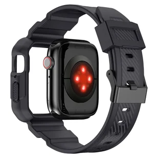 Kingxbar CYF106 2w1 pancerne etui Apple Watch SE, 8, 7, 6, 5, 4, 3, 2, 1 (41, 40, 38 mm) z paskiem szare - Akcesoria do smartwatchy - miniaturka - grafika 6