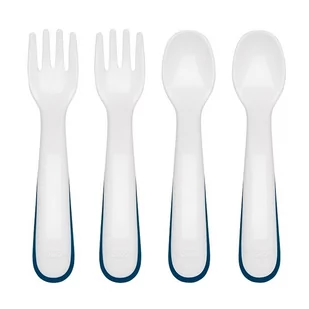 Oxo Sztućce Plastikowe 12m+ Navy 4 szt - Sztućce dla dzieci - miniaturka - grafika 1