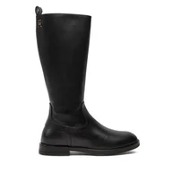 Kozaki damskie - Kozaki Tommy Hilfiger T4A6-33591-0092999 S Czarny - miniaturka - grafika 1