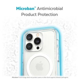 Speck Gemshell + MagSafe - Etui do iPhone 14 Pro z połowką MICROBAN (Clear) - Etui i futerały do telefonów - miniaturka - grafika 2