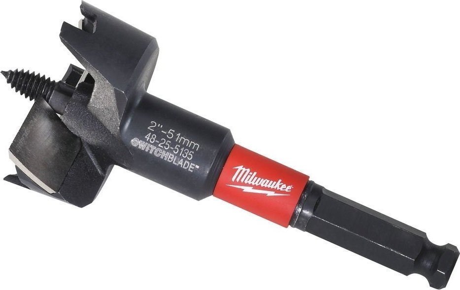 Milwaukee Wiertło Wiertło do drewna sednik samoposuwne z wymiennymi ostrzami 51 mm