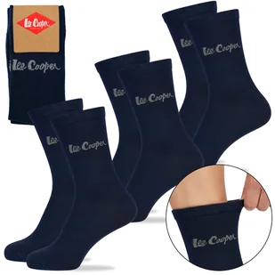 Lee Cooper Skarpety Męskie 3 pary Długie Bawełna Logo Granatowe 43-46 - Skarpetki męskie Lee Cooper Skarpety Męskie 3 pary Długie Bawełna Logo Granatowe 43-46 - Skarpetki męskie - miniaturka - grafika 1