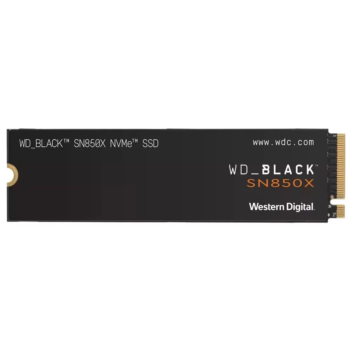 SSD|WESTERN DIGITAL|Black SN850X|1TB|M.2|PCIE|NVMe|Write speed 6300 MBytes/sec|Read speed 7300 MBytes/sec|2.38mm|TBW 600 TB|WDS100T2X0E