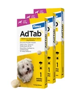 Artykuły przeciw pasożytom - ELANCO 3xAdTab 112mg tabletki na pchły i kleszcze dla psów >2,5-5,5 kg - miniaturka - grafika 1