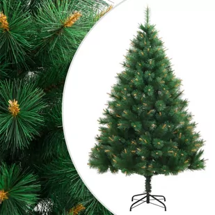 vidaXL sztuczne choinka zawiasowa ze stojakiem, 240 cm - Choinki - miniaturka - grafika 1