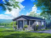 Altany ogrodowe - Drewniany domek z tarasem PIRYD - Nordenwood - miniaturka - grafika 1