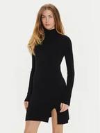 Sukienki - Kontatto Sukienka dzianinowa 3M0135N Czarny Slim Fit - miniaturka - grafika 1