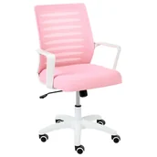 Fotele i krzesła biurowe - Beliani Krzesło biurowe RADIANT Różowy - miniaturka - grafika 1