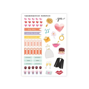 Naklejki, A5, Ślubne plany - Make It Easy - Scrapbooking - miniaturka - grafika 1