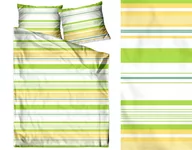 Pościel - Pościel 140x200 Action zielona żółta pasy Premium Bielbaw 1 - miniaturka - grafika 1