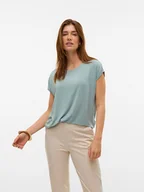 Koszulki i topy damskie - Vero Moda Koszulka w kolorze błękitnym - miniaturka - grafika 1