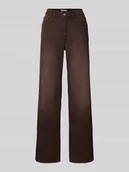 Spodnie damskie - Jeansy z szeroką nogawką z mieszanki bawełny model ‘JUICY’ - miniaturka - grafika 1