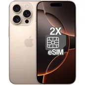 Telefony OUTLET - Smartfon APPLE iPhone 16 Pro (odnowiony, nieaktywowany) 5G 128GB 6.3" 120Hz Tytan pustynny 2x eSIM (CPO) - miniaturka - grafika 1