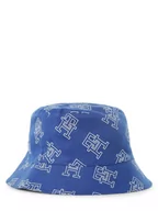 Czapki męskie - Tommy Hilfiger - Męski dwustronny bucket hat z lnu, niebieski - miniaturka - grafika 1