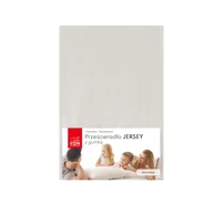 Prześcieradła - Prześcieradło JERSEY jasno szare 100% bawełna Rozmiar: 200 x 220 - miniaturka - grafika 1