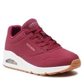 Sneakersy damskie - SKECHERS Uno-Stand on Air 73690-BURG Czerwone 37,5 73690-BURG - miniaturka - grafika 1