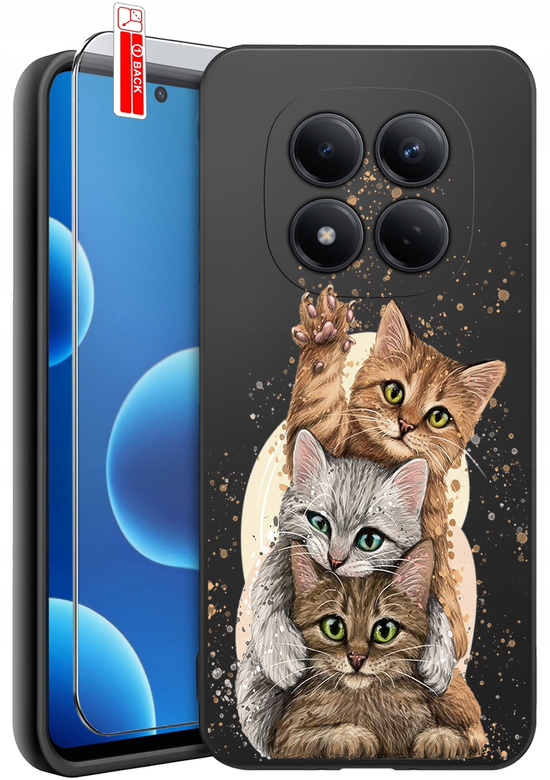 krainaGSM Etui Do Xiaomi Redmi Note 15 Pro 5G Wzory Silikonowe Matt Case + Szkło