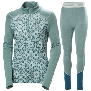 Helly Hansen Lifa Merino Midweight Graphic H/Z, komplet damski, cactus - Pozostała odzież narciarska - miniaturka - grafika 1
