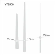 Akcesoria do zegarków - Komplet wskazówek zegarowych srebrne /9509 - miniaturka - grafika 1