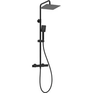 Zestawy prysznicowe - Zestaw prysznicowy natynkowy DEANTE Cascada NAC N4HT z deszczownicą Nero - miniaturka - grafika 1