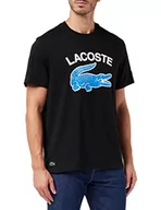 Koszulki męskie - Lacoste T-shirt męski, Czarny, XL - miniaturka - grafika 1