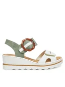 Sandały damskie - Rieker Sandały 67476-81 Biały - miniaturka - grafika 1