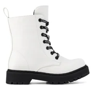 Buty dla dziewczynek - Trzewiki DeeZee CS5587-16 Biały - miniaturka - grafika 1