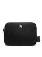 Torebki damskie - Tommy Hilfiger Torebka Th Logotape Camera Bag AW0AW17229 Czarny - miniaturka - grafika 1