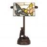 Lampy stojące - Clayre & Eef Lampa Stołowa Tiffany z Ptaszkiem 5LL-6050 - miniaturka - grafika 1