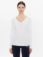 Bluzki damskie - EA7 Emporio Armani Bluzka 8NTT52 TJFKZ 0101 Biały Regular Fit - miniaturka - grafika 1