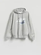 Bluzy damskie - Reserved - Bluza z kapturem - jasnoszary - miniaturka - grafika 1