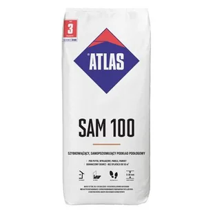 Atlas Samopoziomująca masa szpachlowa 5-30 mm  SAM 100 25 kg - Zaprawy budowlane - miniaturka - grafika 1
