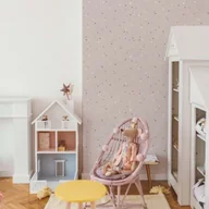 Wyposażenie pokoiku dziecięcego - Tapeta Simple Stars Minimini Cinnamon Powder Pink - miniaturka - grafika 1